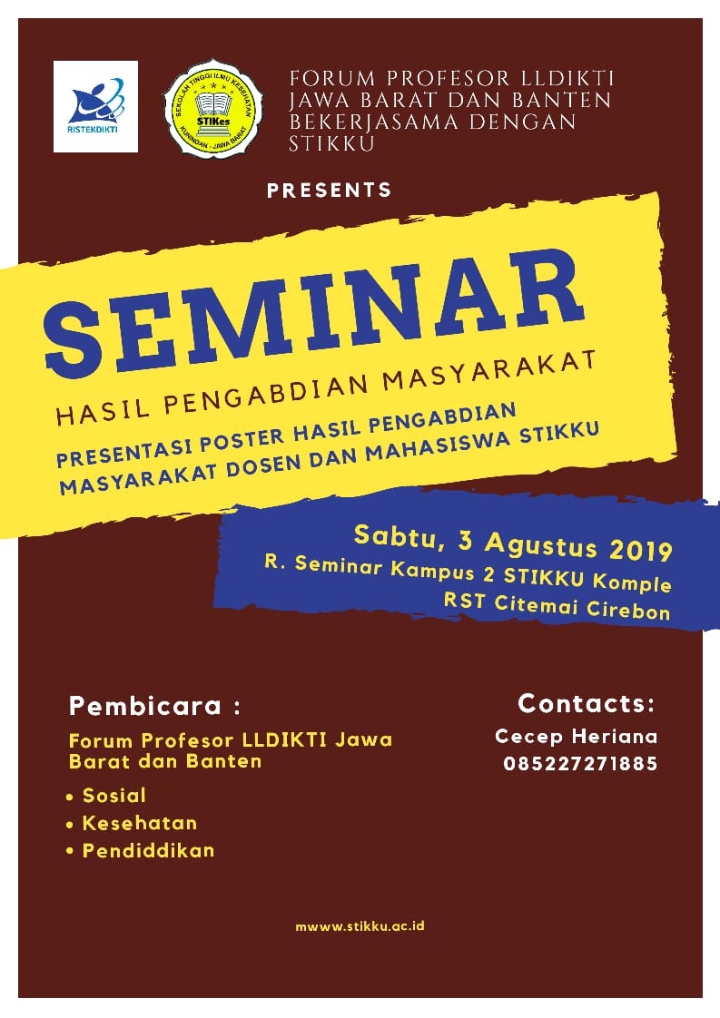 Seminar Hasil Pengabdian Masyarakat, Presentasi Poster hasil Pengabdian Masyarakat Dosen dan Mahasiswa STIKKU.
